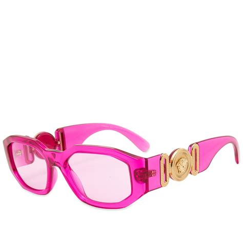 versace pink leopard sunglasses|versace pink eyeglass frames.